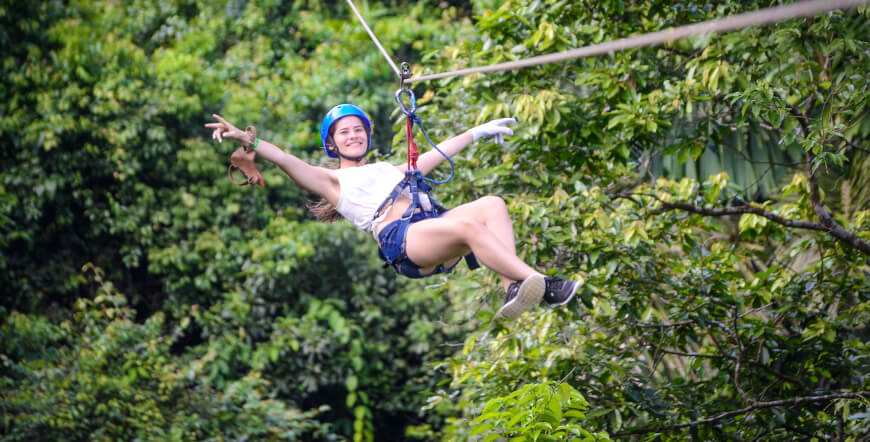 Zip line and Rafting II-III