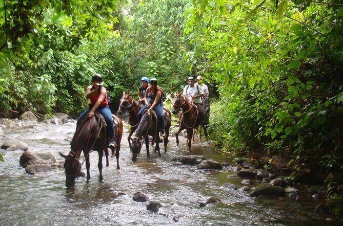Horseback riding to the waterfall